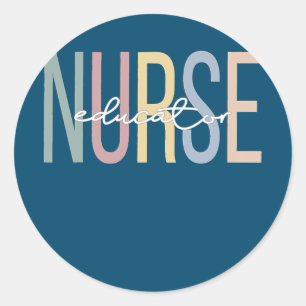 Nurse Educator Boho Nursing Educator  Classic Round Sticker