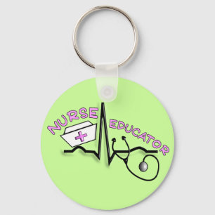 Nurse Educator QRS and Nurse Cap Design Keychain