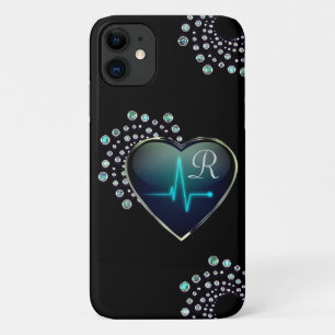 Nurse EKG heart and jewel iPhone 11 Case