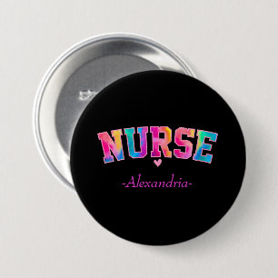 Nurse Elegant Colour 3 Inch Round Button