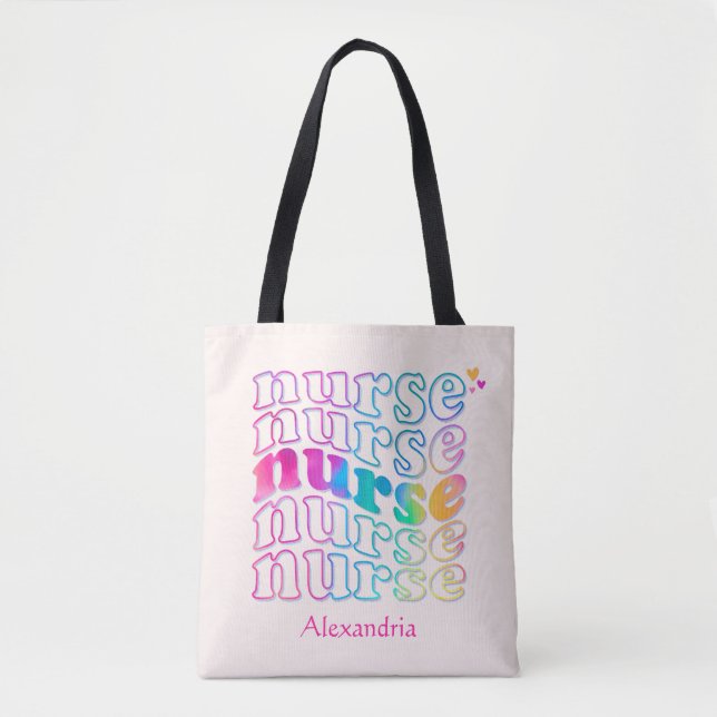 Nurse Elegant Colour Tote Bag (Front)