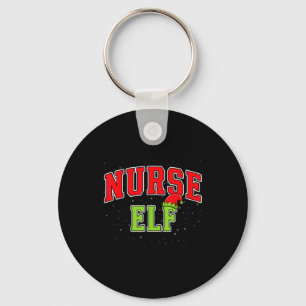 Nurse Elf Christmas Family Matching Group Xmas Nur Keychain