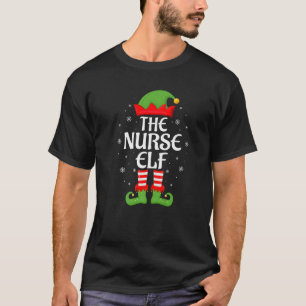 Nurse Elf Xmas Family Matching Elf Squad Nursing C T-Shirt