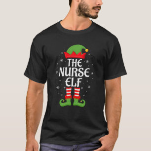 Nurse Elf Xmas Family Matching Elf Squad Nursing C T-Shirt