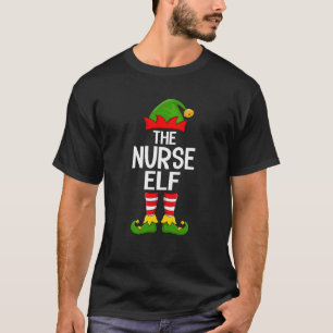 Nurse Elf Xmas Matching Family Elf Squad Christmas T-Shirt