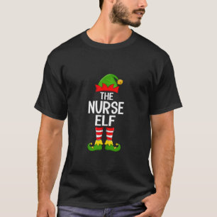 Nurse Elf Xmas Matching Family Elf Squad Christmas T-Shirt