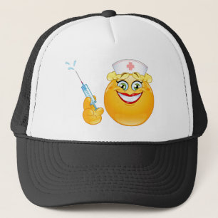 nurse emoji trucker hat