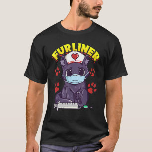 Nurse Essential Frontline Hero A Cat Nurse Furline T-Shirt