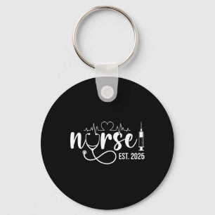 Nurse Est. 2025 Nurse Graduation Nursing Graduate Keychain
