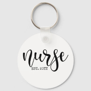 Nurse Est Custom Year Student Nurse RN graduation Keychain