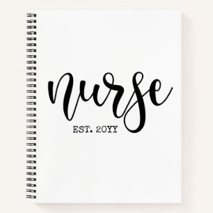 Nurse Est Custom Year Student Nurse RN graduation Notebook