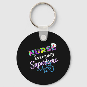 Nurse Every Day Superhero Coloring International N Keychain