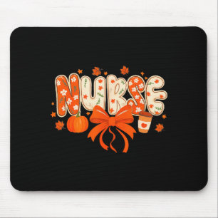 Nurse Fall Autumn Pumpkin Sce Coffee Thanksgiving  Mouse Pad