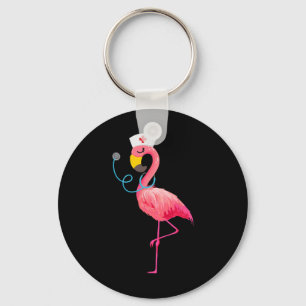 Nurse Flamingo - Funny Flamingo Lover Nursing Keychain