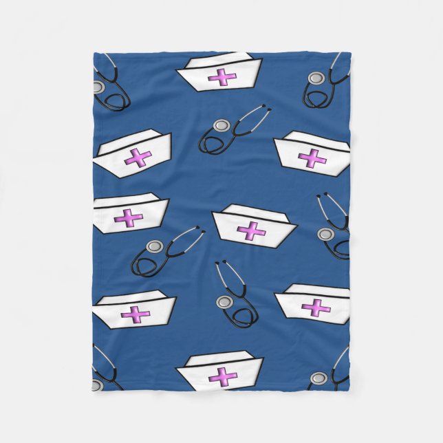Nurse Fleece Blanket Blue (Front)