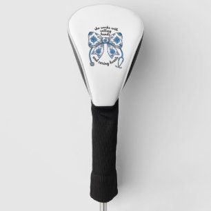 Nurse Floral Bow Stethoscope Vintage Engraving Des Golf Head Cover