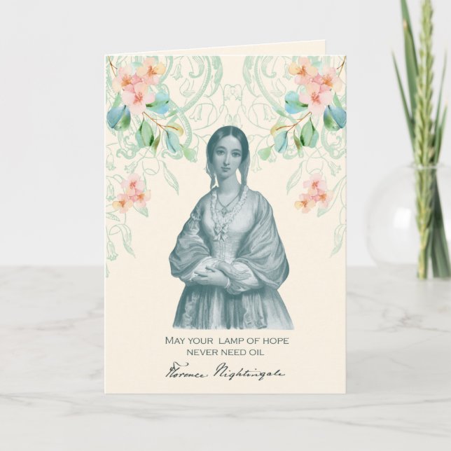 Nurse Florence Nightingal Healthcare Nursing Care Invitation (Front)