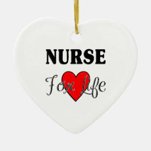 Nurse For Life Ceramic Ornament