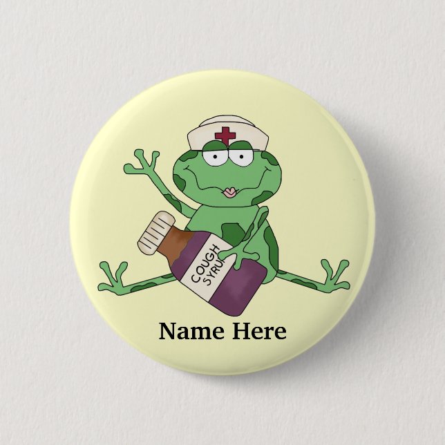 Nurse Frog Button (Front)