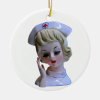 Nurse Front Line Hero Head Vase 1960s