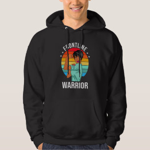 Nurse Frontline Warrior Proud Cna Healthcare Worke Hoodie