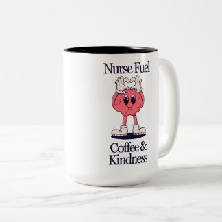 Nurse Fuel – Coffee & Kindness Design Two-Tone Coffee Mug