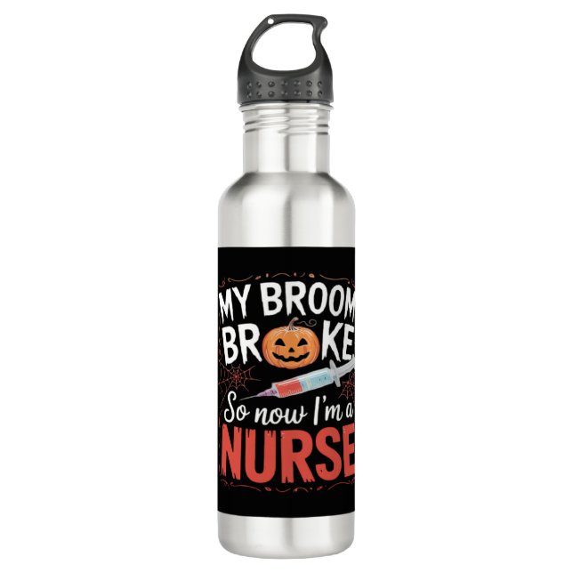 Nurse Funny Halloween Nursing Essential T-Shirt_1 710 Ml Water Bottle (Front)