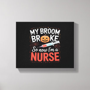 Nurse Funny Halloween Nursing Essential T-Shirt_1 Canvas Print