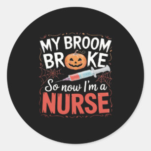 Nurse Funny Halloween Nursing Essential T-Shirt_1 Classic Round Sticker