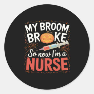 Nurse Funny Halloween Nursing Essential T-Shirt Classic Round Sticker