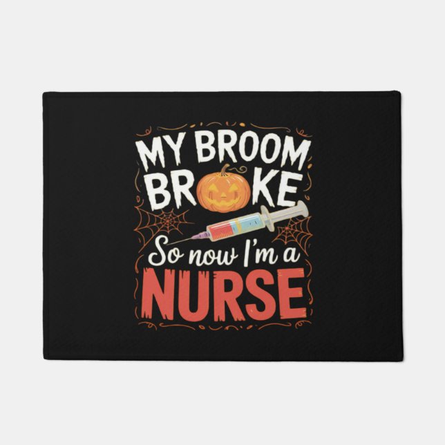 Nurse Funny Halloween Nursing Essential T-Shirt Doormat (Front)