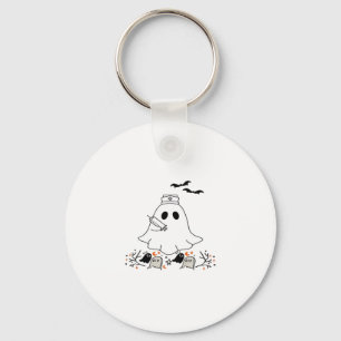 Nurse Ghost Cute Halloween Design Classic T-Shirt Keychain