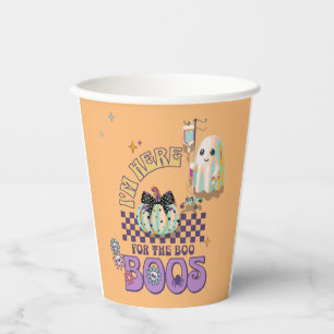 nurse ghost funny quote pumpkin coquette card paper cups