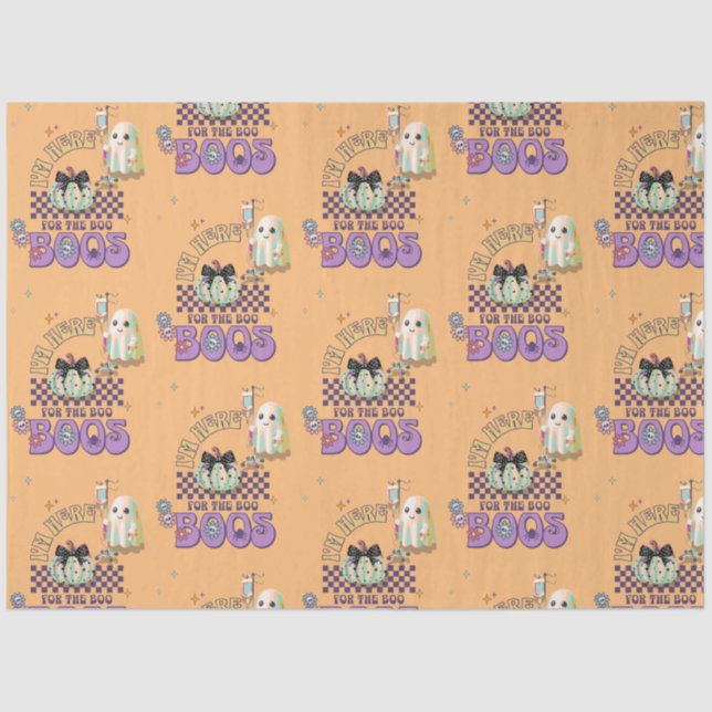 nurse ghost funny quote pumpkin coquette tissue paper (Front)