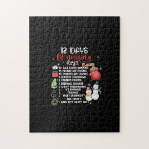 Nurse Gift 12 Days Of Nursing Jigsaw Puzzle