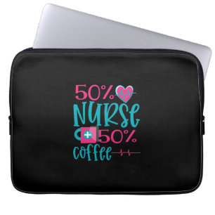 Nurse Gift   50 Nurse 50 Coffee Laptop Sleeve