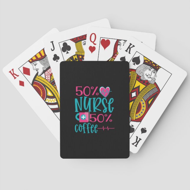 Nurse Gift | 50 Nurse 50 Coffee Playing Cards (Back)