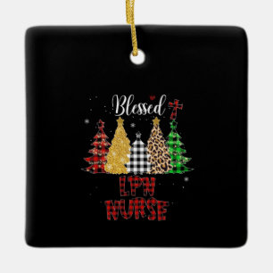 Nurse Gift Blessed LPN Nurse Ceramic Ornament