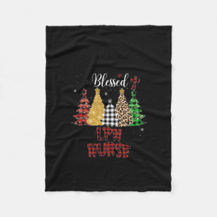 Nurse Gift Blessed LPN Nurse Fleece Blanket