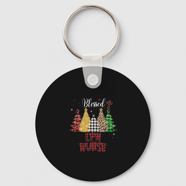 Nurse Gift | Blessed LPN Nurse Keychain (Front)