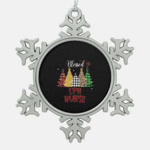 Nurse Gift Blessed LPN Nurse Snowflake Pewter Christmas Ornament