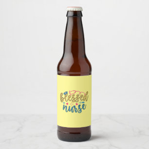 Nurse Gift   Blessed Nurse Beer Bottle Label