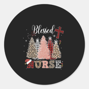 Nurse Gift Blessed Nurse Classic Round Sticker