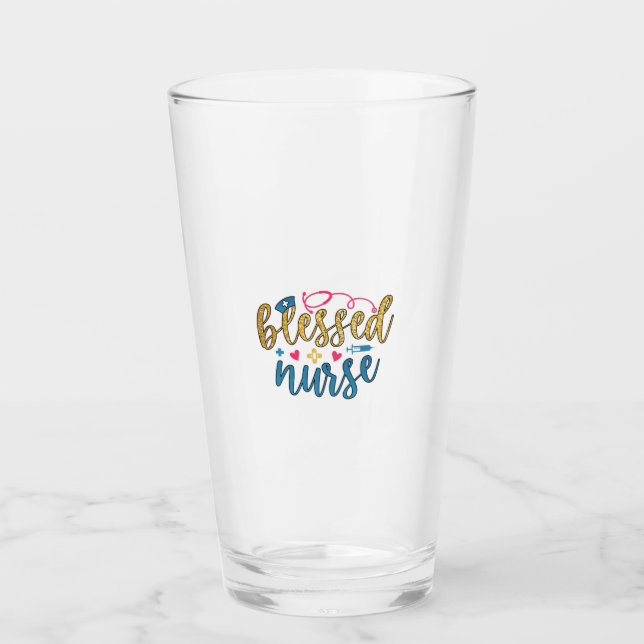 Nurse Gift | Blessed Nurse Glass (Front)