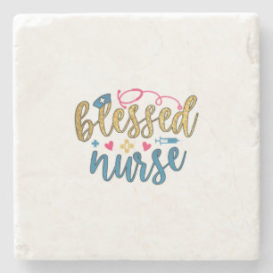 Nurse Gift Blessed Nurse Stone Coaster