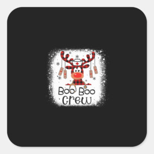Nurse Gift Boo Boo Crew Square Sticker