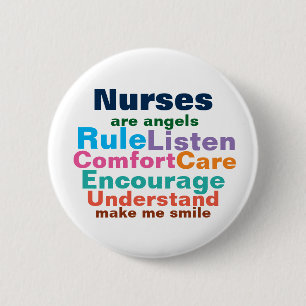 Nurse gift buttons. 2 inch round button