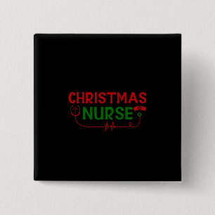 Nurse Gift Christmas Nurse 2 Inch Square Button