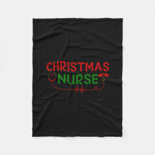 Nurse Gift   Christmas Nurse Fleece Blanket