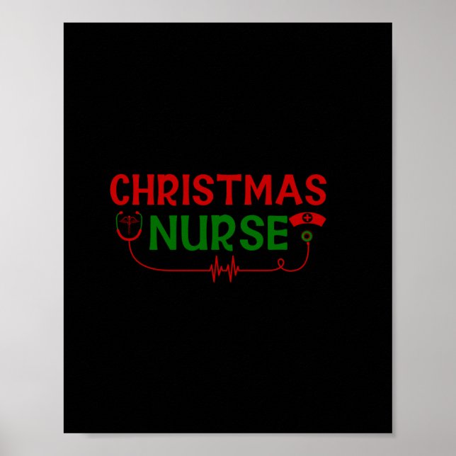 Nurse Gift | Christmas Nurse Poster (Front)
